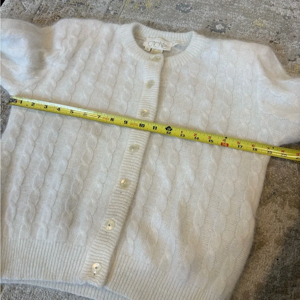 Cache Vintage Angora Metallic Cardigan Sweater - Picture 10 of 13
